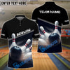 BlueJoses Bowling And Pins Basic White Black Customized Name 3D Shirt ( 6 Colors)