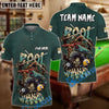 BlueJose Billiards Ball 8 & 9 Pool Sharks Washed Pattern Personalized Name, Team Name Unisex Shirt (4 Colors)