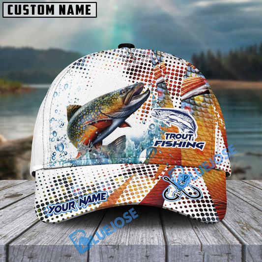 BlueJose Personalized Trout Fishing Skinfish Water Sport Pattern Classic Cap