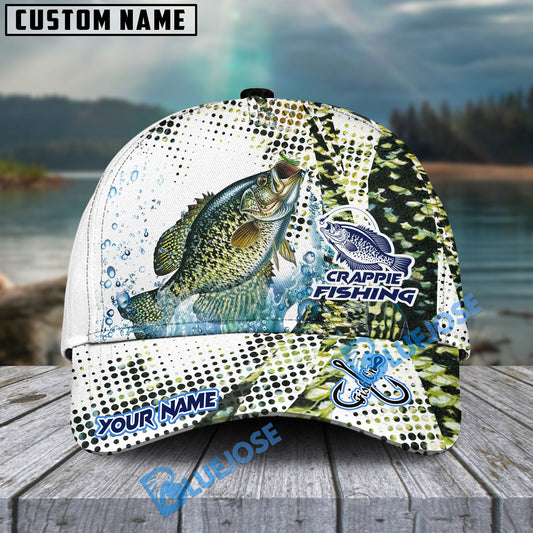 BlueJose Personalized Crappie Fishing Skinfish Water Sport Pattern Classic Cap