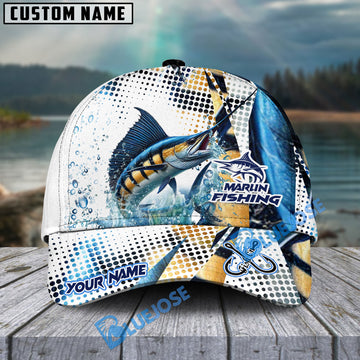 BlueJose Personalized Marlin Fishing Skinfish Water Sport Pattern Classic Cap