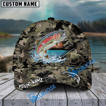 BlueJose Trout Fish Camouflage Personalized Cap