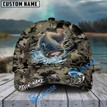 BlueJose Catfish Fish Camouflage Personalized Cap