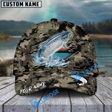 BlueJose Salmon Fish Camouflage Personalized Cap