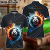 BlueJose Billiards 8 Ball Fire And Ice Personalized Name, Team Name Unisex Shirt ( 4 Colors )