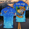 BlueJose Darts Funny Shark Summer Personalized Name Team Name Shirt (4 colors)