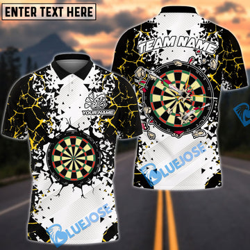 BlueJose Darts Shattering Break Wall Personalized Name, Team Name Shirt (4 Colors)