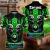 BlueJose Billiards Ball 8 Hell Throne Personalized Name & Team Name Shirt (4 Colors)