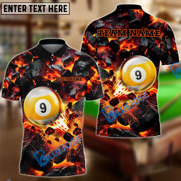 BlueJose Billiards Ball 9 Shoot And Destroy Personalized Name Shirt (4 Colors)