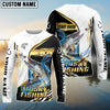 Bluejose Musky Fishing Hook Graphic & Jumping Fish Art Custom Name & Team Name 3D Shirts