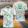 BlueJose Bowling And Pins White Royal Crown Design Customized Name, Team Name 3D Shirt (4 Colors)