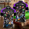BlueJose Billiards Ball 8 Skull Gunslinger Personalized Name Shirt For Kids (4 Colors)