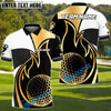 BlueJose Golf Royal Flame Customized Name, Team Name 3D Shirts (4 Colors)