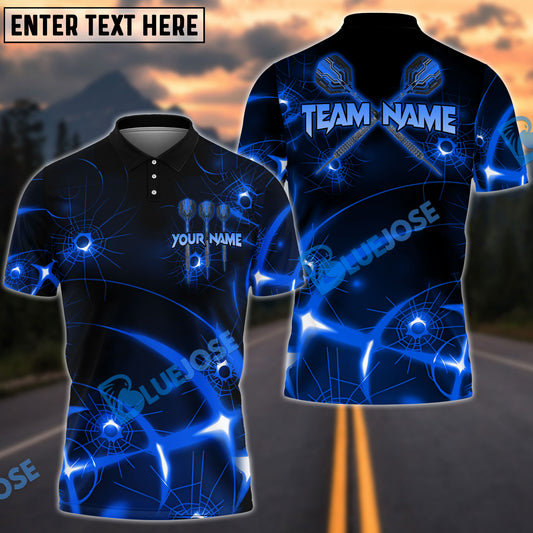 BlueJose Darts Lazer Targer Personalized Name, Team Name Shirt (4 Colors)