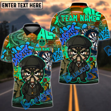 BlueJose Darts Graffiti By The Order Of Peaky B Personalized Name, Team Name Unisex Shirt (4 Colors)