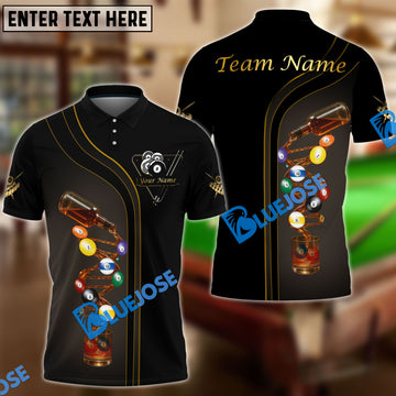 BlueJose Billiards Ball 8 Deep Fantasy Alcohol Personalized Name Shirt (4 Colors)