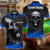 BlueJose Billiards Ball 8 Skull Thunder Personalized Name Shirt (4 Colors)