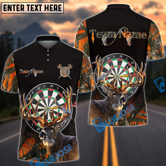 BlueJose Darts Deer Hunting Camo Multicolor Options Personalized Name Shirt (4 Colors)