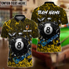BlueJose Billiards 8-Ball Crack Wall Personalized Name, Team Name Unisex Shirt (6 Colors)
