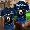 BlueJose Billiards 8-Ball Crack Wall Personalized Name, Team Name Unisex Shirt (6 Colors)