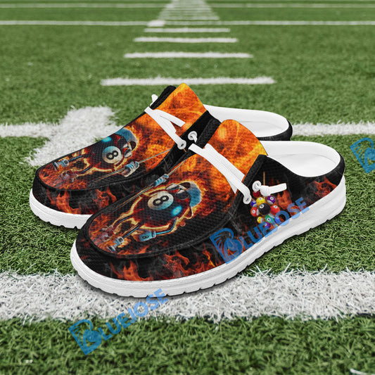 BlueJose Billiards Funny Fire 8 Ball Mesh Dude Shoes (4 Colors)