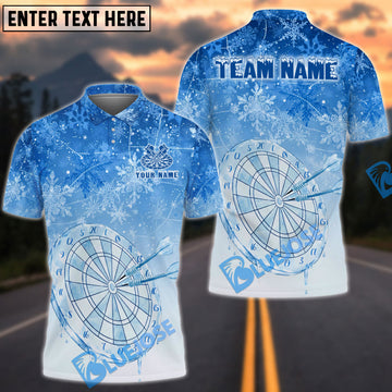 BlueJose Darts Frozen Ice Magic Multicolor Options Personalized Name Shirt (4 Colors)