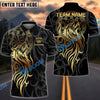 BlueJose Darts Golden Tribal Wolf Design Multicolor Options Personalized Name Shirt (6 Colors)