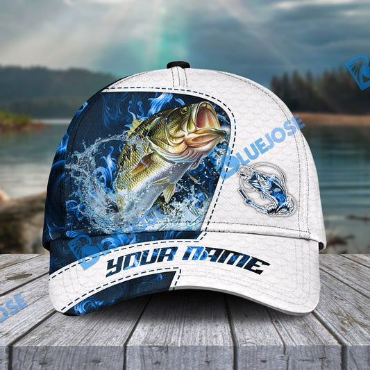 BlueJose Fishing Blue Lava Classic Fin Personalized Cap (11 Breeds)