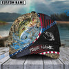 BlueJose Fishing Camo Flag Patriot Personalized Cap (11 Breeds)