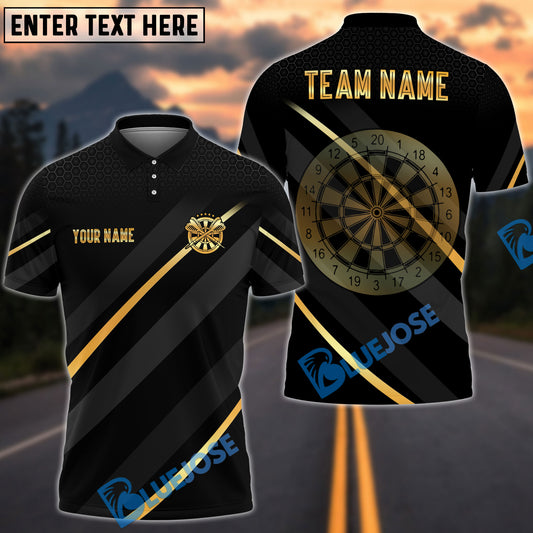 BlueJose Darts Basic Metalic Line Multicolor Options Personalized Name Shirt (6 Colors)