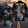 BlueJose Darts Dragon And Skull Multicolor Options Personalized Name Shirt (6 Colors)