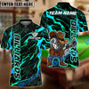 BlueJose Billiards Cowboy 8 Ball Lightning Splash Street Art Customized Name, Team Name 3D Shirt (6 Colors)
