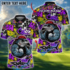 BlueJose Urban Swing Shark Golf Polo Personalized Name, Team Name 3D Shirt (4 Colors)