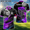 BlueJose Savage Lion Disc Golf Polo Shirt Personalized Name, Team Name 3D Shirt (4 Colors)