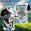 BlueJose Wolf Strike Disc Golf Polo Shirt Personalized Name, Team Name 3D Shirt (4 Colors)
