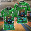 BlueJose Bowling & Pins Graffiti King That's Some Bowlshit Customized Name, Team Name 3D Shirt (4 Colors)