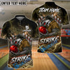 BlueJose Bowling & Pins Thunder Werewolf Customized Name, Team Name 3D Shirt (6 Colors)