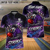 BlueJose Bowling & Pins Thunder Werewolf Customized Name, Team Name 3D Shirt (6 Colors)