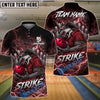 BlueJose Bowling & Pins Thunder Werewolf Customized Name, Team Name 3D Shirt (6 Colors)