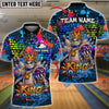 BlueJose Bowling & Pins Graffiti Street King Pins Customized Name, Team Name 3D Shirt (4 Colors)