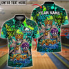 BlueJose Bowling & Pins Graffiti Street King Pins Customized Name, Team Name 3D Shirt (4 Colors)