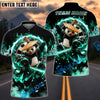 BlueJose Darts Fire Panda Samurai Dartboard Personalized Name, Team Name Unisex Shirt (4 Colors)