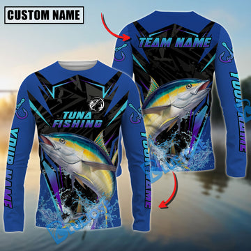 Bluejose Tuna Fishing Neon Sport Jersey Style Custom Name & Team Name 3D Shirts