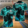 BlueJose Bowling And Pins Thunder & Scythe Reaper Customized Name, Team Name 3D Shirt (4 Colors)