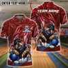 BlueJose Bowling And Pins Badass Bulldog Customized Name, Team Name 3D Shirt (4 Colors)