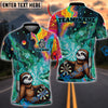 BlueJose Darts Funny Cute Sloths Design Personalized Name, Team Name Unisex Shirt (4 Colors)