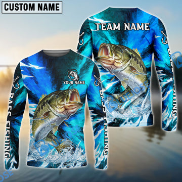 Bluejose Bass Fishing Sharp Strike Custom Name & Team Name 3D Shirts