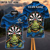 BlueJose Darts Grumpy Turtle Personalized Name, Team Name Unisex Shirt (4 Colors)