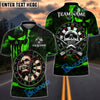 BlueJose Darts Skull Target Gothic Design Personalized Name, Team Name Unisex Shirt (4 Colors)