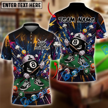 BlueJose Billiards 8 Pool Graffiti Rebellion Personalized Shirt